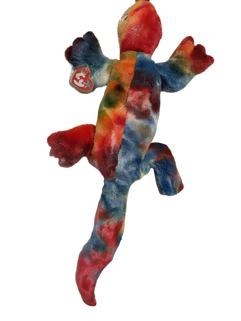 TY 1999 "Lizzie" The Tie-Dyed  Lizard Beanie Buddy 21" with Protected Swing Tag